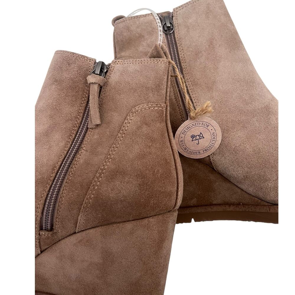 Sofft MONICA Suede Ankle Wedge Bootie Waterproof Boots | Sz 9, Barley Tan *READ* - Picture 9 of 10